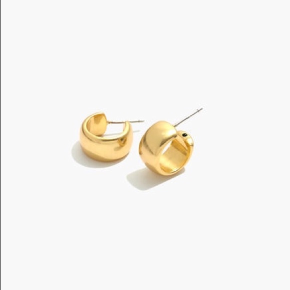 Madewell Jewelry - NWT Madewell Mini Chunky Gold Hoops Earrings